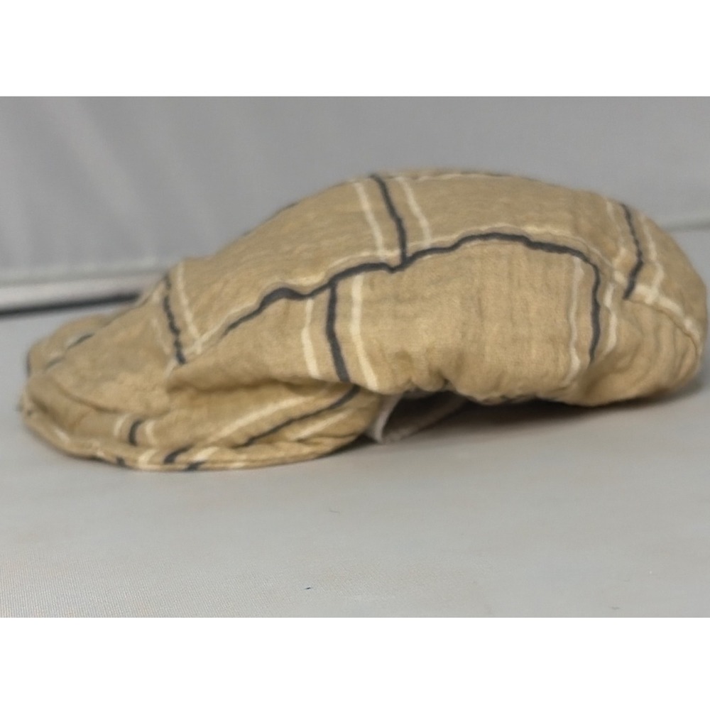 RZ by Rachel Zoe Baby Flat Cap Tan Plaid Newsboy Hat 100% Cotton 0-9 Months